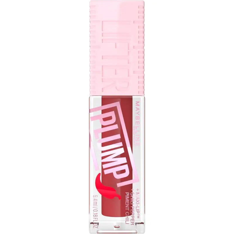 Maybelline New York Lifter Plump com Pimenta e Ácido Hialurónico, Shade 006 Hot Chilli