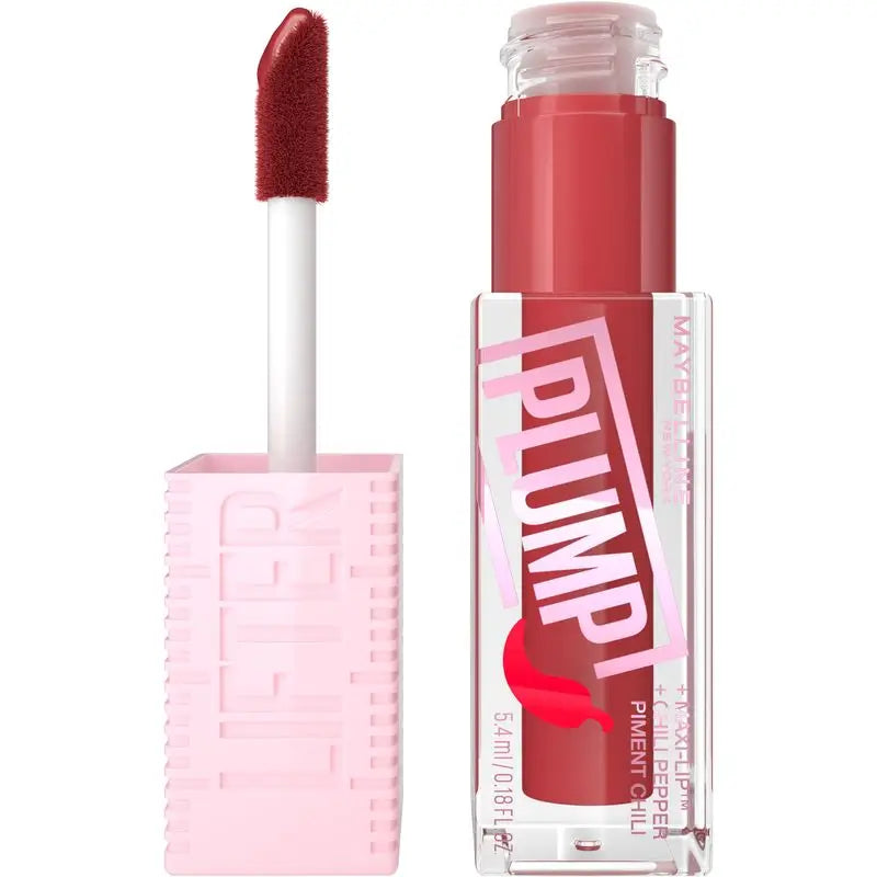 Maybelline New York Lifter Plump com Pimenta e Ácido Hialurónico, Shade 006 Hot Chilli