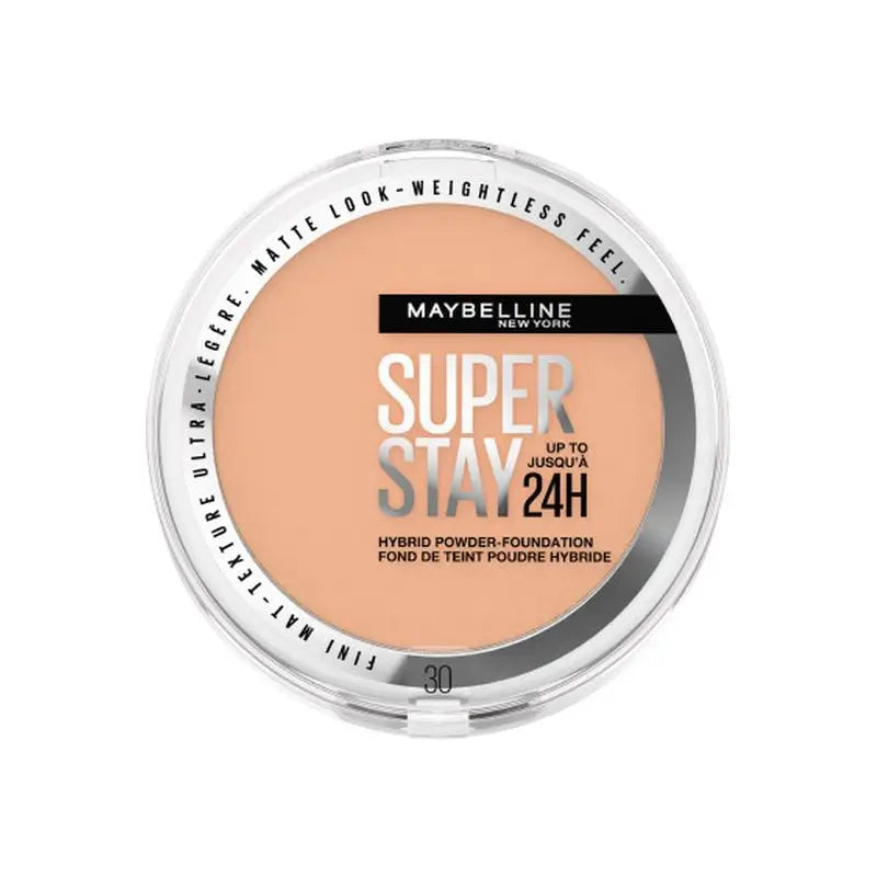 Maybelline New York Superstay Hybrid 24H Powder Foundation, Super Cobertura, Super Leve, Até 24 horas, Tonalidade 03