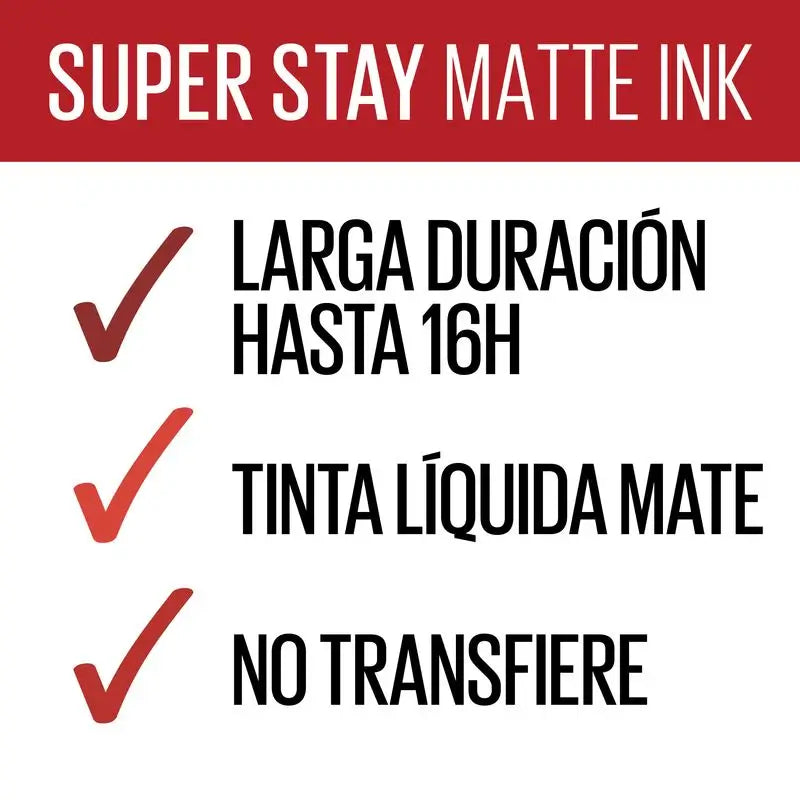 Maybelline New York Superstay Matte Ink, Batom Líquido Sombra 320 Individualist