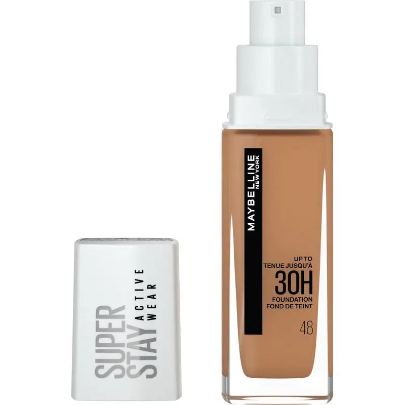 Maybelline New York Superstay Activewear 30H Foundation Longa Duração e Alta Cobertura. Tonalidade 48 Sun Beige.