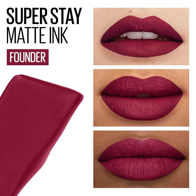 Maybelline New York Superstay Matte Ink Batom Matte de longa duração Sombra 115 Cor de Vinho Fundador