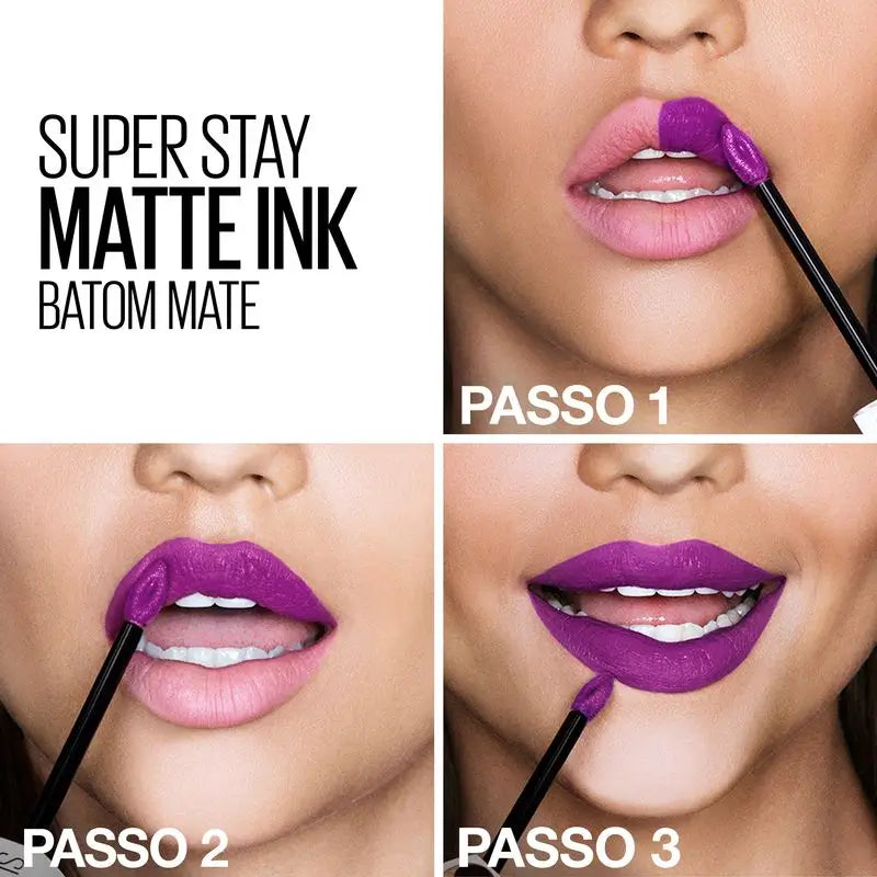 Maybelline New York Superstay Matte Ink Batom Matte de Longa Duração Sombra 20 Vermelho Pioneiro