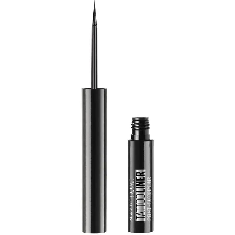 Maybelline New York Tattoo Liner Semi-Permanent Eyeliner With Brush Shade 710 Inked Black, Preto