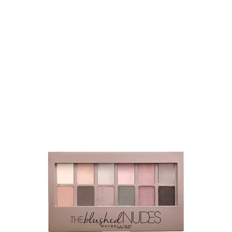 Maybelline New York The Blushed Nudes Eyeshadow Palette 12 tons de nude e rosa, 9,6 g