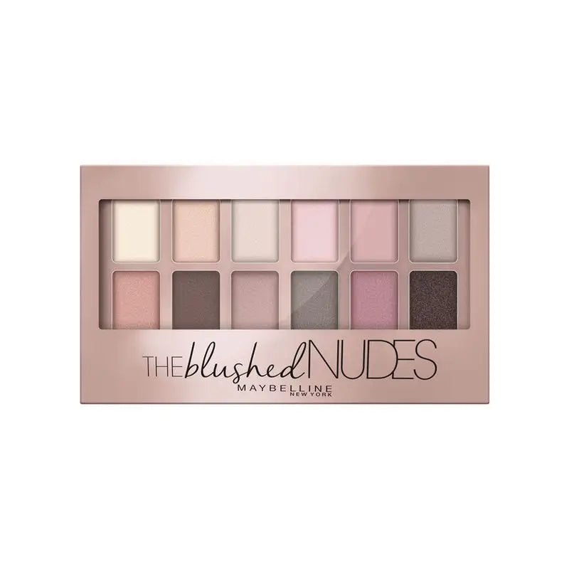 Maybelline New York The Blushed Nudes Eyeshadow Palette 12 tons de nude e rosa, 9,6 g