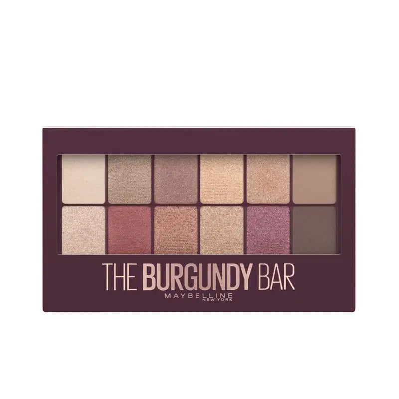 Maybelline New York The Burgundy Bar Eyeshadow Palette 12 Tons de Nude e Castanho - 9,6 G