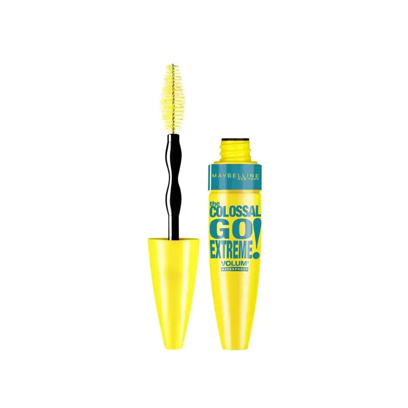 Maybelline New York The Colossal Go extreme Rímel à prova de água, volume preto, 9,5 ml