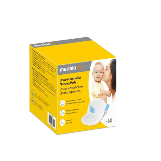 Medela Ultra Breathable Absorbent Pads, 60 unidades.