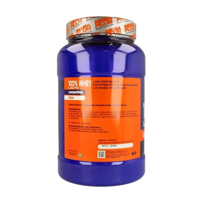 Mega Plus Whey 100% Protegido Morango 500Gr.