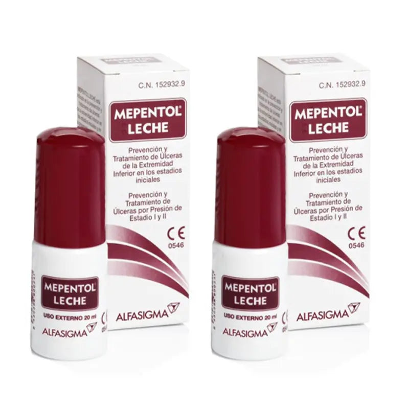 Mepentol Leche Emulsión Para Úlceras 20 Ml, 2 Unidades