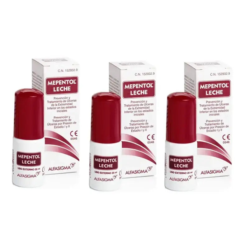 Mepentol Pack Úlcera Emulsão Láctea, 3 x 20 ml