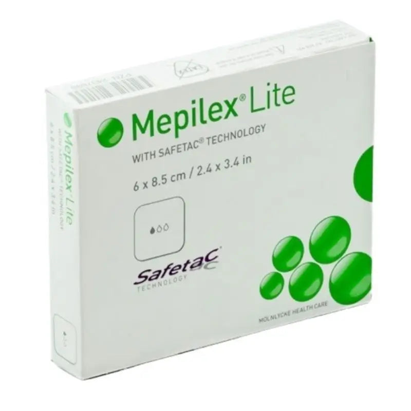 Mepilex Lite Apósito 6X8,5 cm, 3 unidades