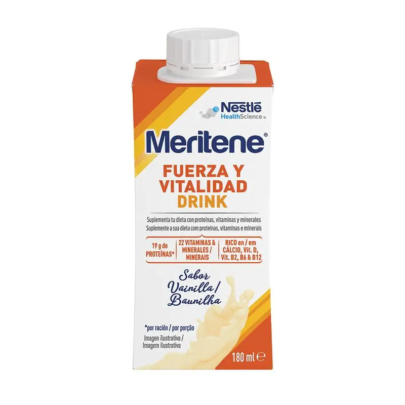 Meritene Strength & Vitality Drink Baunilha , 6x180 ml