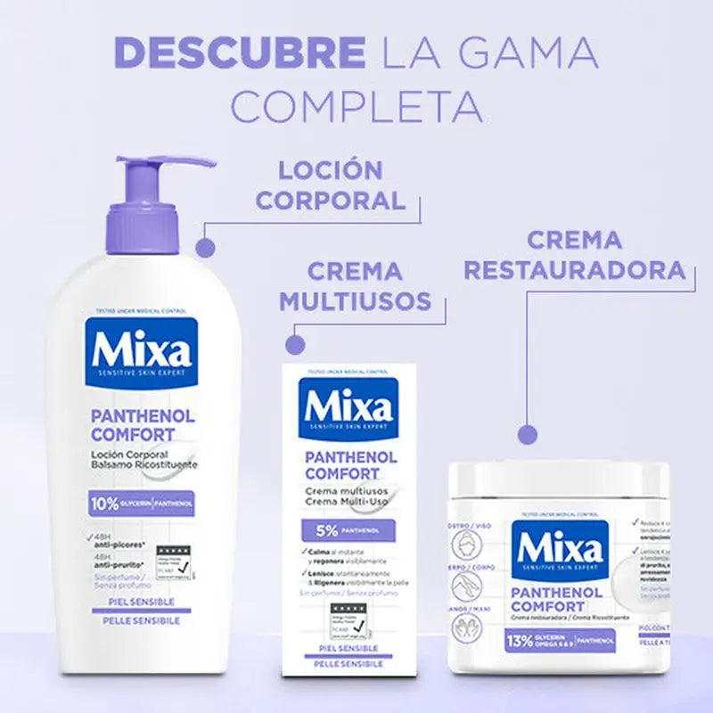 Mixa Pantenol Comfort Creme multiusos para peles sensíveis 50 ml