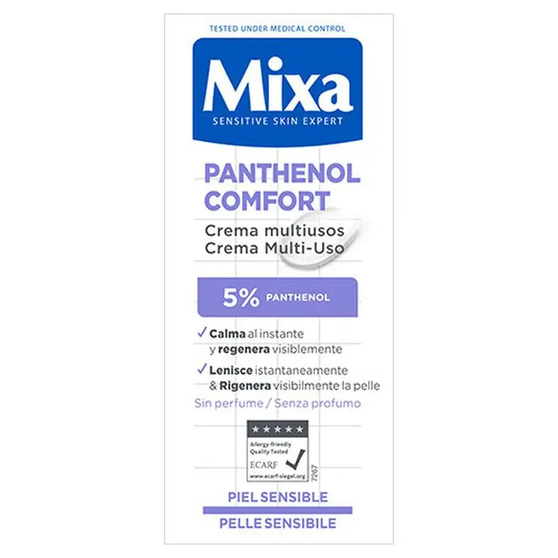 Mixa Pantenol Comfort Creme multiusos para peles sensíveis 50 ml