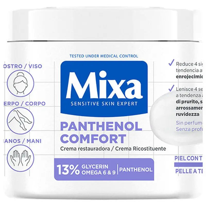 Mixa Pantenol Comfort Creme Reparador Para Pele Com Tendência Atópica 400Ml