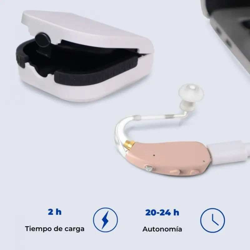 Amplificador de som Mobiclinic - 3 modos de redução de ruído - 5 níveis de volume - Rotação de 360º - Discreto - Earplus 1