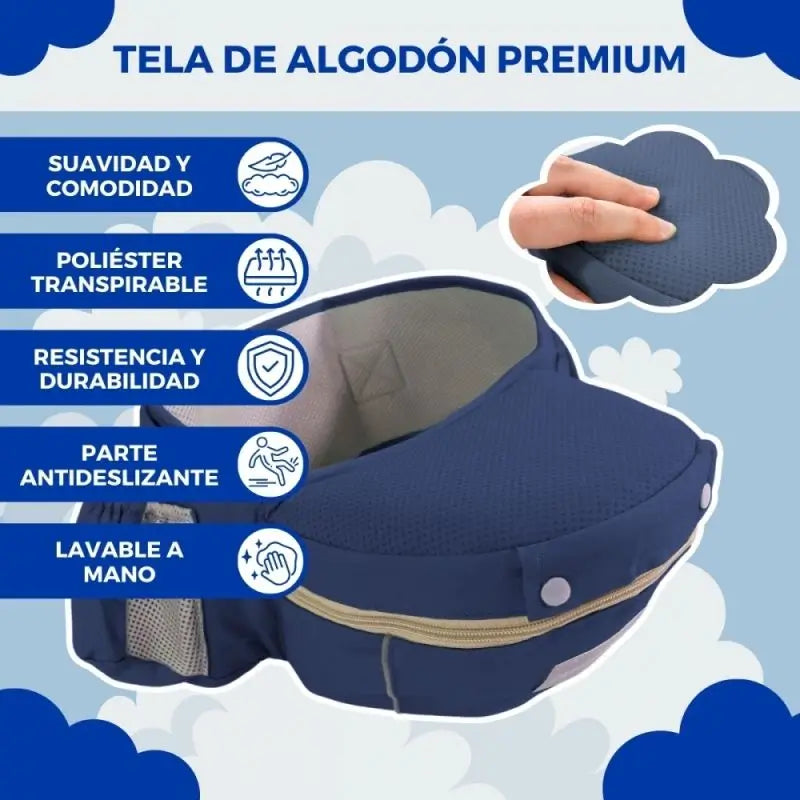 Porta-bebés Mobiclinic Moley 6 em 1 Azul