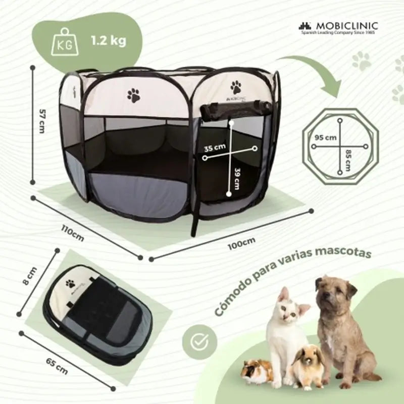 Mobiclinic Cercadinho dobrável para cães 110 X 100 X 57