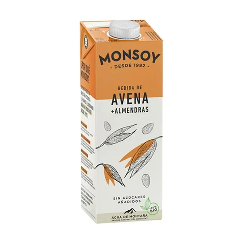 Monsoy Bebida Vegetal de Amêndoa com Aveia 1Lt 6Uds.Bio