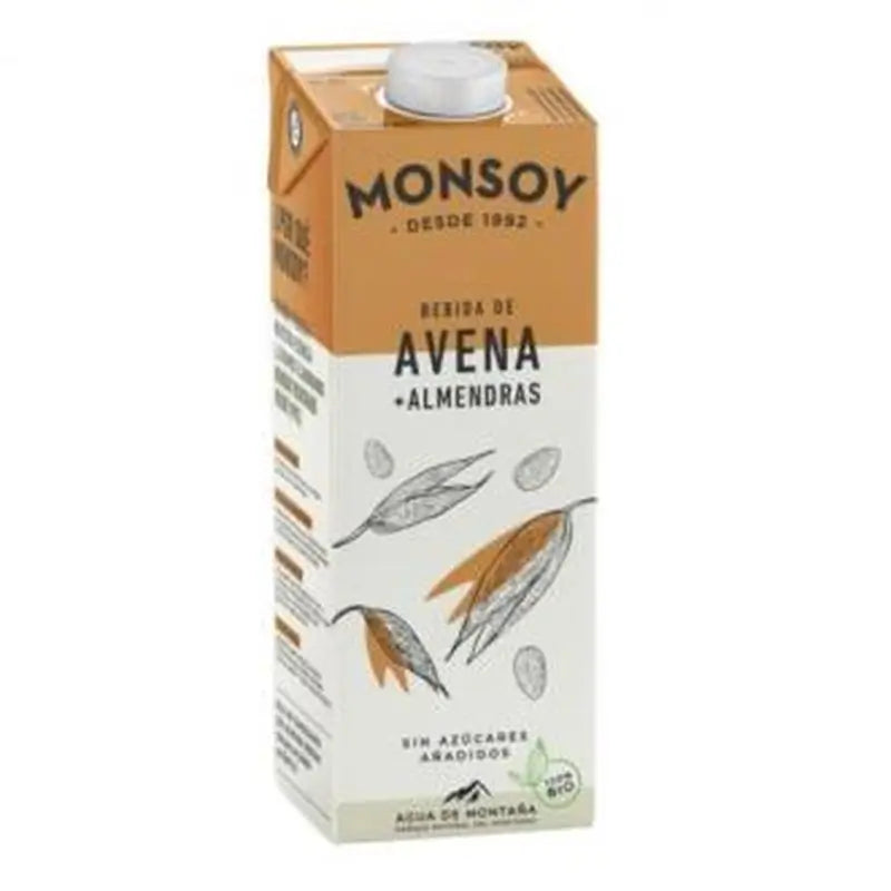 Monsoy Bebida Vegetal De Almendras Con Avena 1Lt 6Uds.Bio 