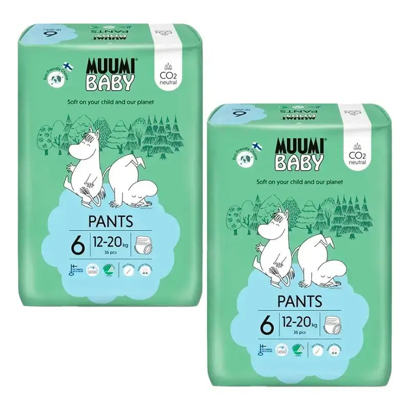 Fraldas de Treino para Bebés Moomin Tamanho 6 , 2 x 36 pcs.