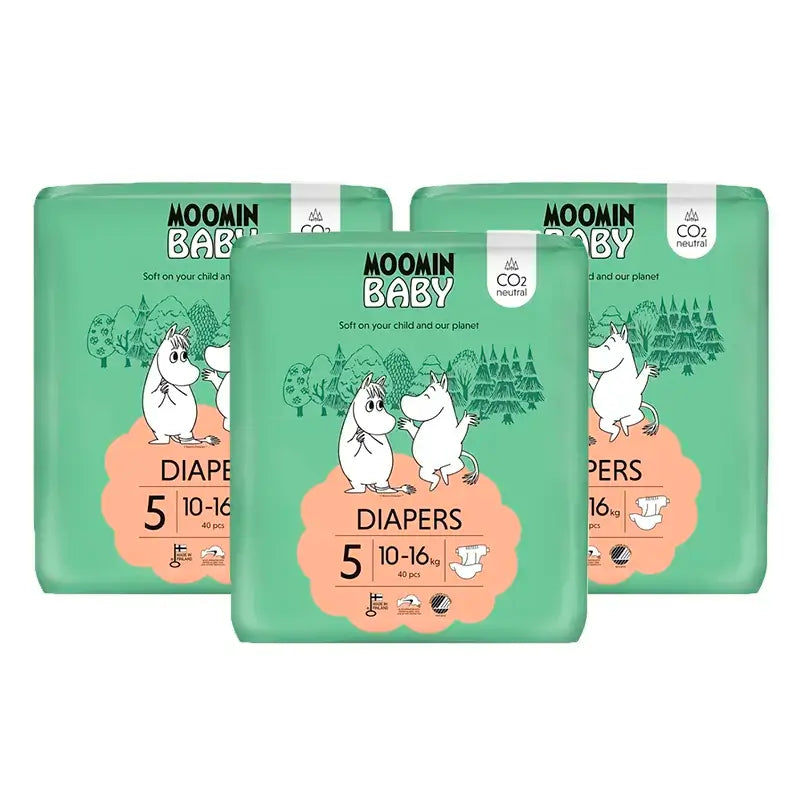 Fraldas de bebé Moomin Tamanho 5 , 3 x 40 unidades