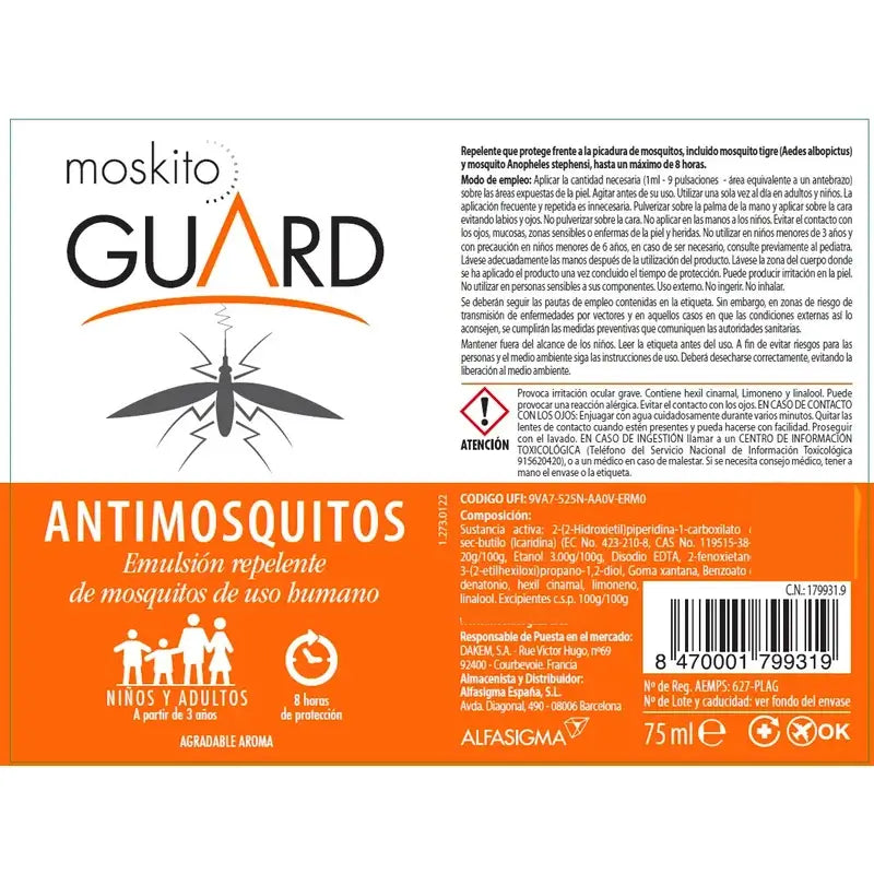 Moskito Guard Mosquito Spray, 75 ml