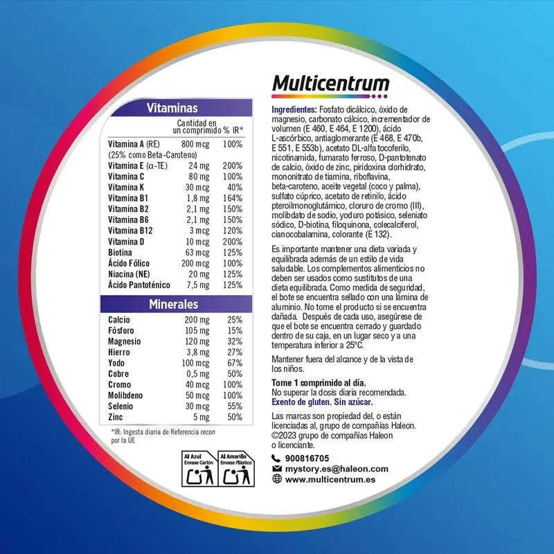 Multicentrum Men's Multivitamin Food Supplement, 30 comprimidos