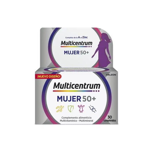 Multicentrum Women 50+ Suplemento alimentar multivitamínico, 30 comprimidos