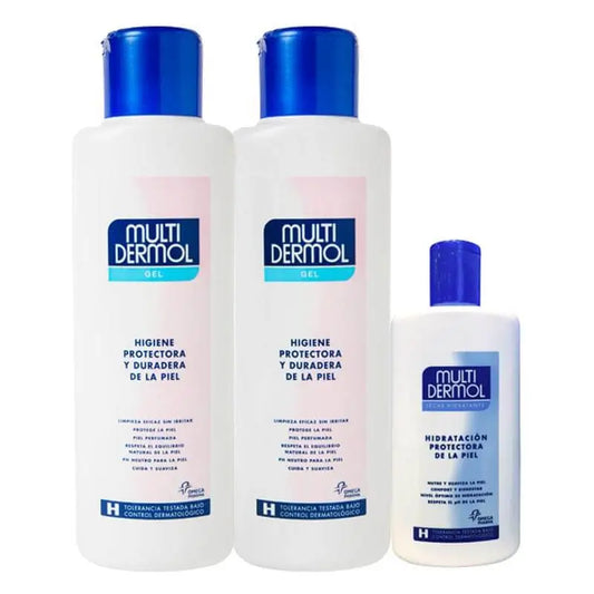 Multidermol Pack Gel 2 x 750 ml + Regalo Leche Hidratante 250 ml