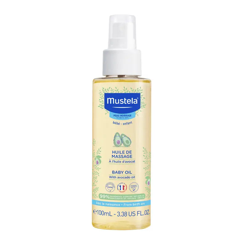 Mustela Aceite de Masaje con Aguacate Bio, 100 ml