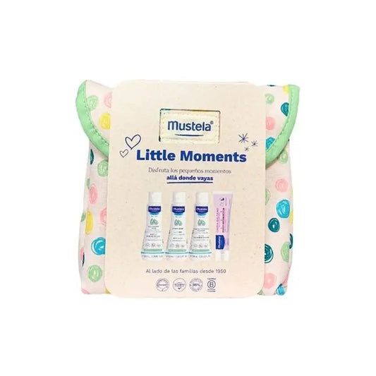 Saco de toilette Mustela Little Essentials com bolinhas