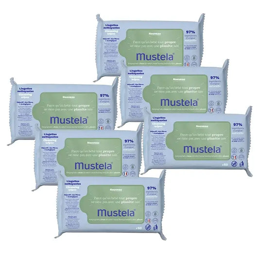 Mustela Toalhetes de Limpeza com Abacate Bio , 6 x 60 unidades