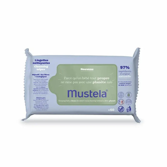 Mustela Toalhetes de Limpeza com Abacate Bio, 60 unidades