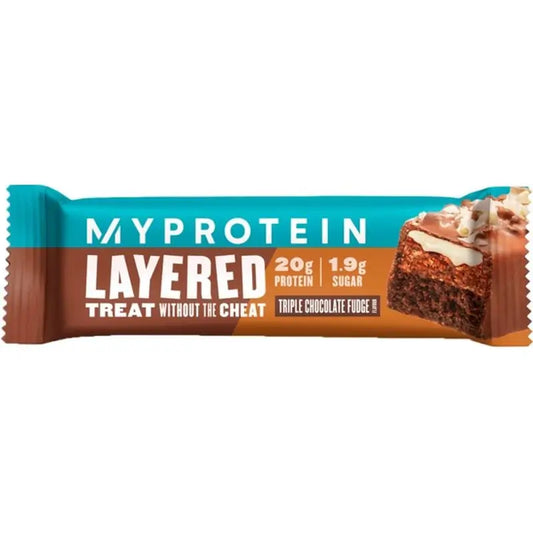 Myprotein Retail Layered Triple Chocolate Protein Bar, 60 gramas