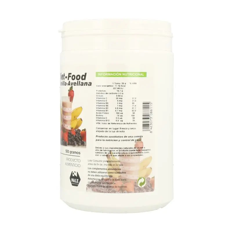 Nale Diet Food Batido de baunilha e avelã 500Gr