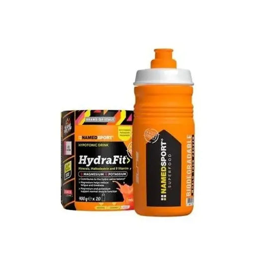 Nomeado Sport Vitamins & Minerals Hydrafit + Sportbottle Hydra2Pro 2020 , 1 frasco de 400 gramas