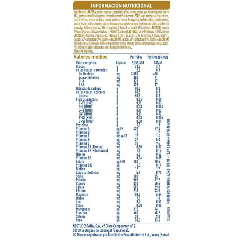 Nestlé Nan Supreme Pro 2 Fórmula de Leite, 800g