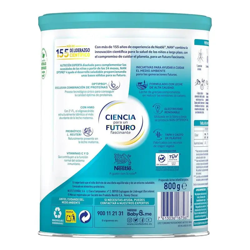 Leite para Crescimento Nestlé Nan Optipro 4, 800 g