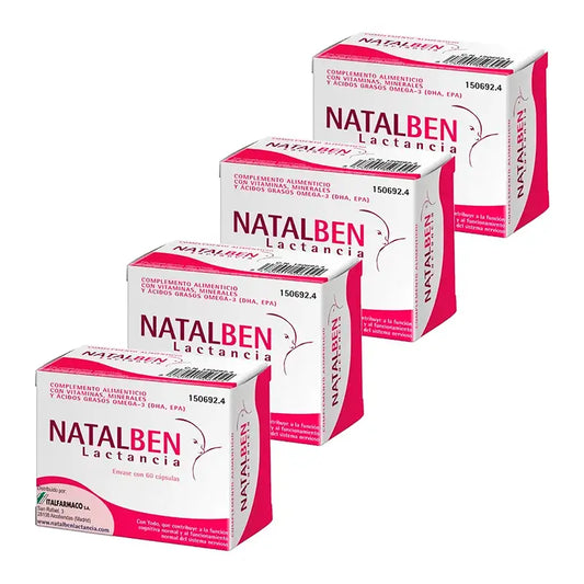 Natalben Lactation , 4 x 60 cápsulas