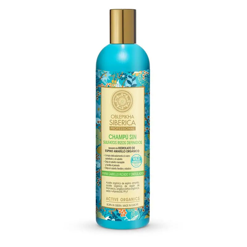 Natura Siberica Oblepikha Champu Sin Sulfatos Para Rizos Espino Amarillo Na, 400 ml