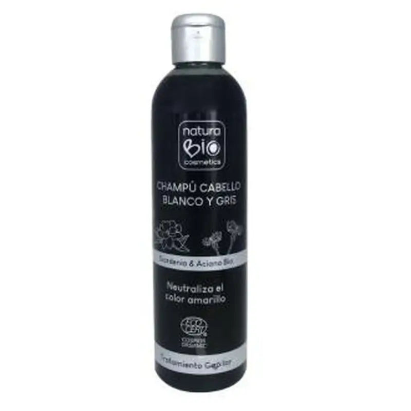 Naturabio Cosmetics Champu Cabello Blanco Y Gris Gardenia-Aciano 250Ml 