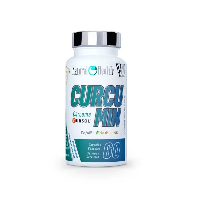 Natural Health Curcumin Cursol + Bioperine Anti-inflamatório, 60 cápsulas