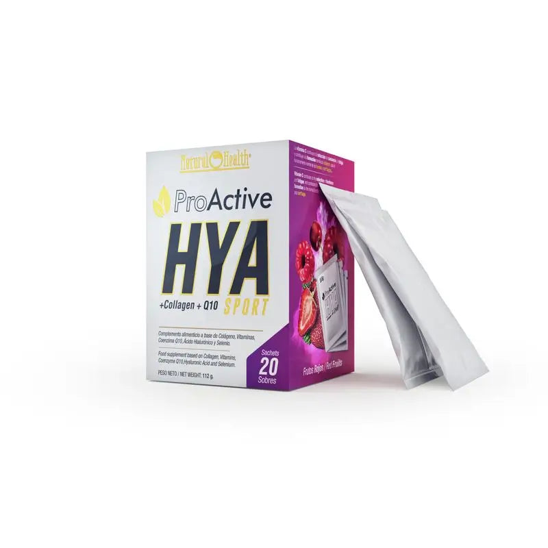 Natural Health Hya Sport Pro Active Joint Protetor Sabor a frutos vermelhos , 20 gramas