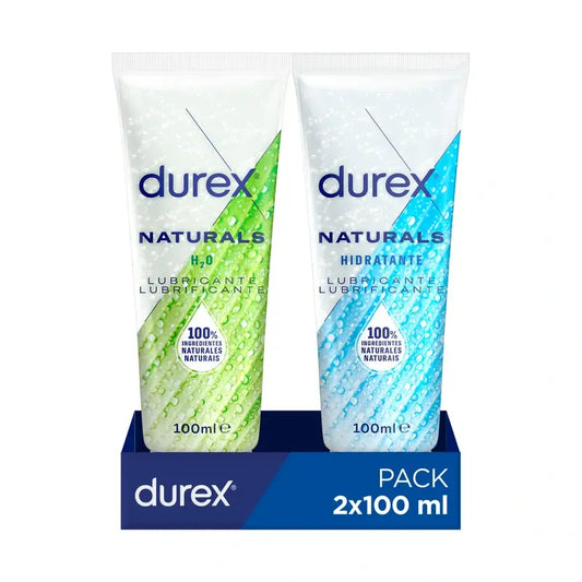 Durex Naturals Hidratante 100 ml + Naturals H2O 100 ml-Lubrificante