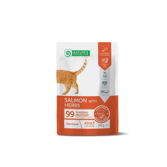 Natures P Gato Sterilised Con Salmon Y Hierbas Pouch 100Gr