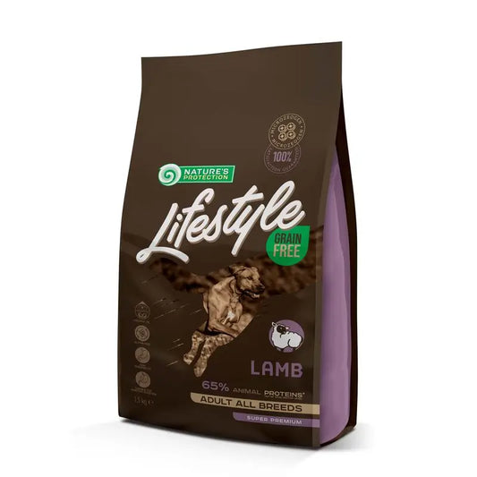 Natures Protection Lifestyle Sem Grãos Para Cães Adultos Cordeiro 1,5Kg