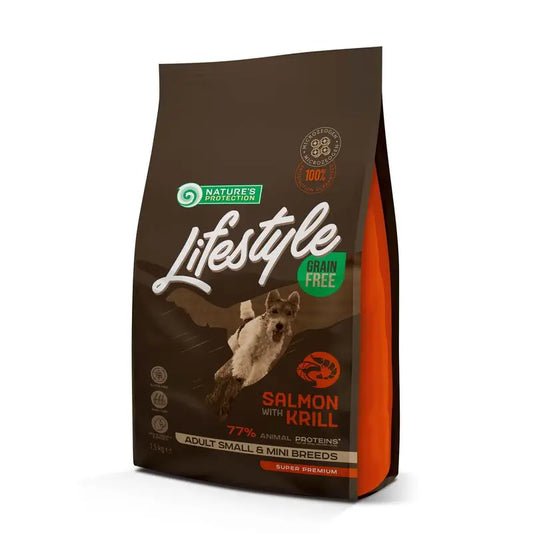 Natures Protection Lifestyle Sem Grãos Para Cães Pequenos Adultos Mini, 1,5Kg